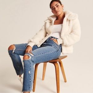 Sherpa teddy jacket white